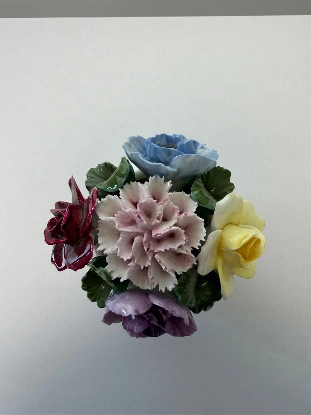 Aynsley Porcelain Floral Arrangement Decorative Accent - Yellow, Purple, Pink